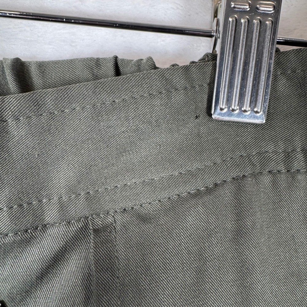 Banana Republic NWT Tencel Wide Leg Pants Large Steel Green 851760 Gray Highrise - Picture 10 of 11